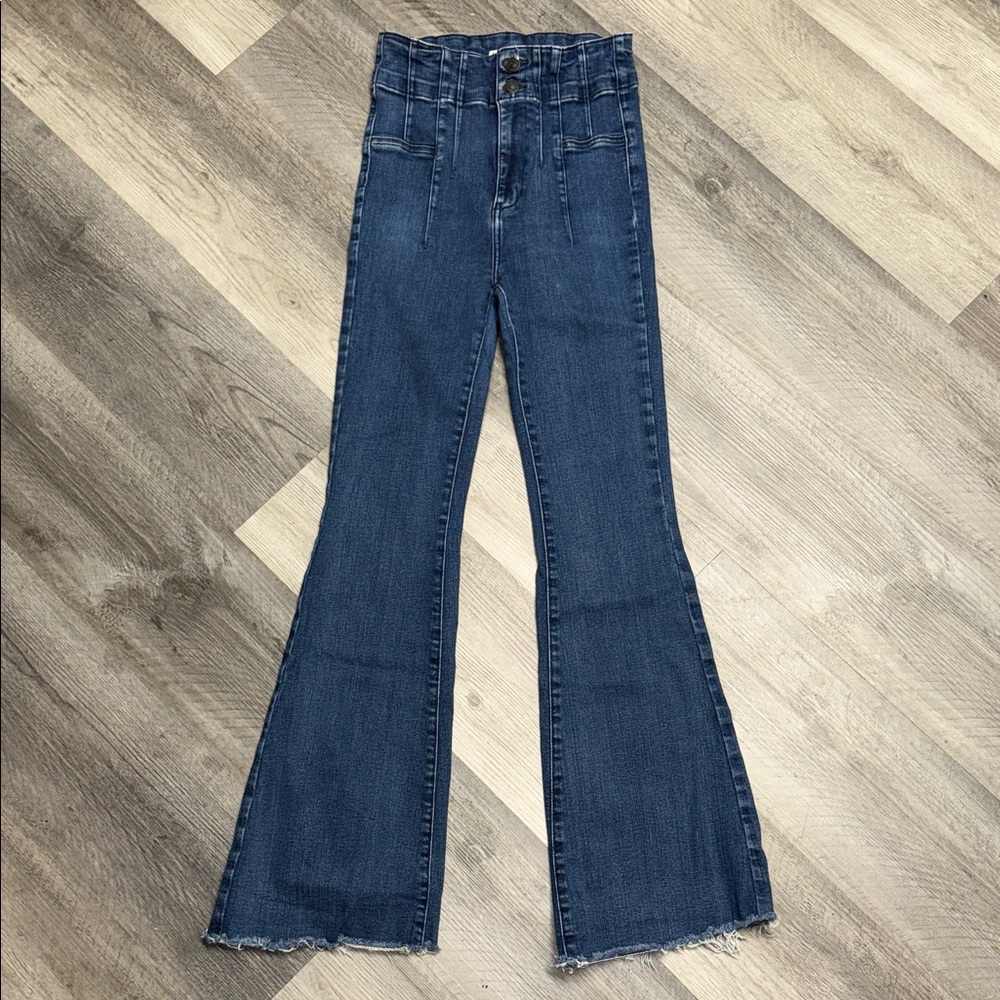 Free People High-Rise Flare Jeans denim pants bottoms